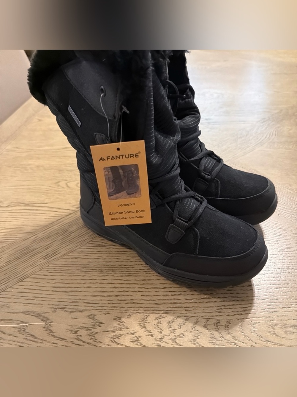 FANTURE Women's Waterproof Mid-Calf Snow Boot | Winter Thinsulate Insulation 8.5